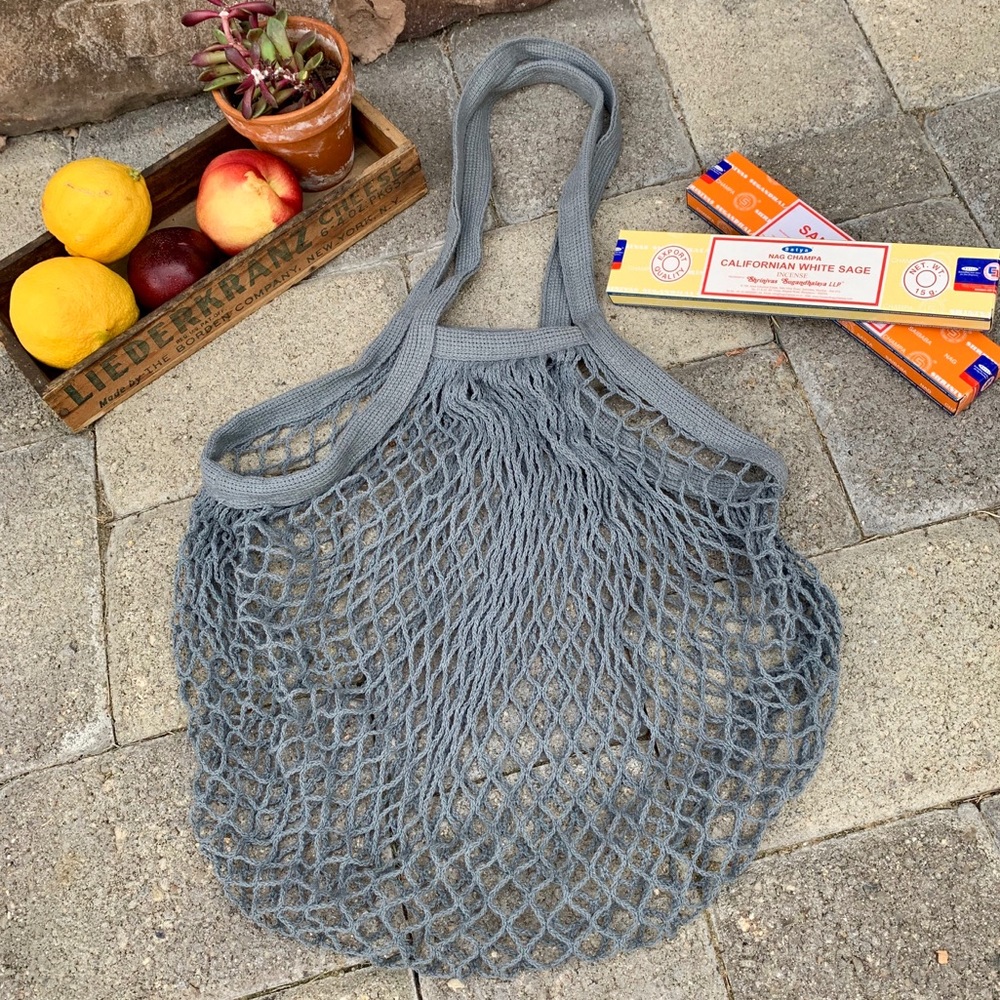🌿LONG HANDLE FRENCH MARKET NET STRING BAG🌿